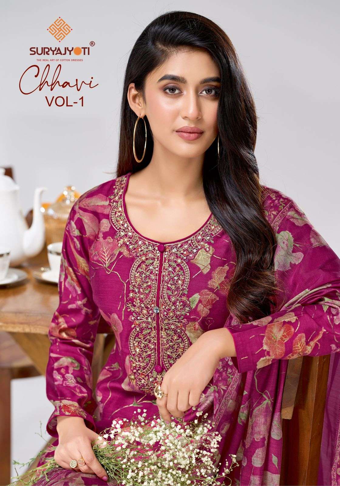 Suryajyoti Chhavi Vol 1 Gadwal Printed Dress Material