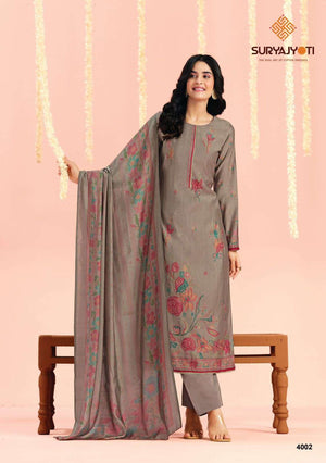 Suryajyoti Chikiri Vol 4 Roman Vertigan Dress Material - Amrah Wholesale