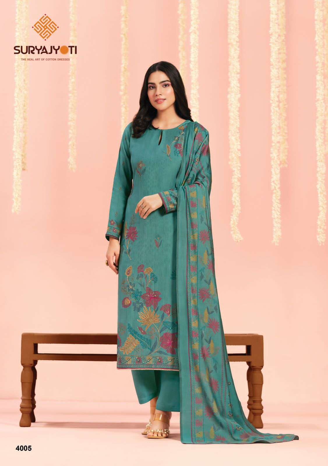 Suryajyoti Chikiri Vol 4 Roman Vertigan Dress Material - Amrah Wholesale