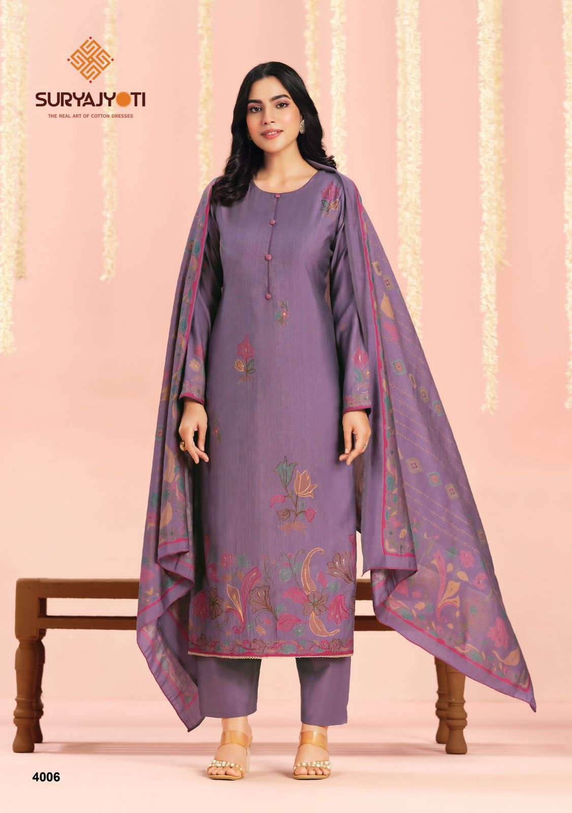 Suryajyoti Chikiri Vol 4 Roman Vertigan Dress Material - Amrah Wholesale