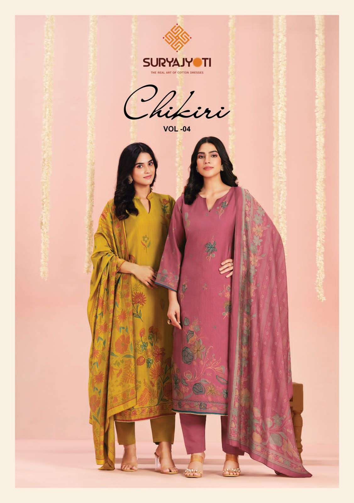 Suryajyoti Chikiri Vol 4 Roman Vertigan Dress Material - Amrah Wholesale