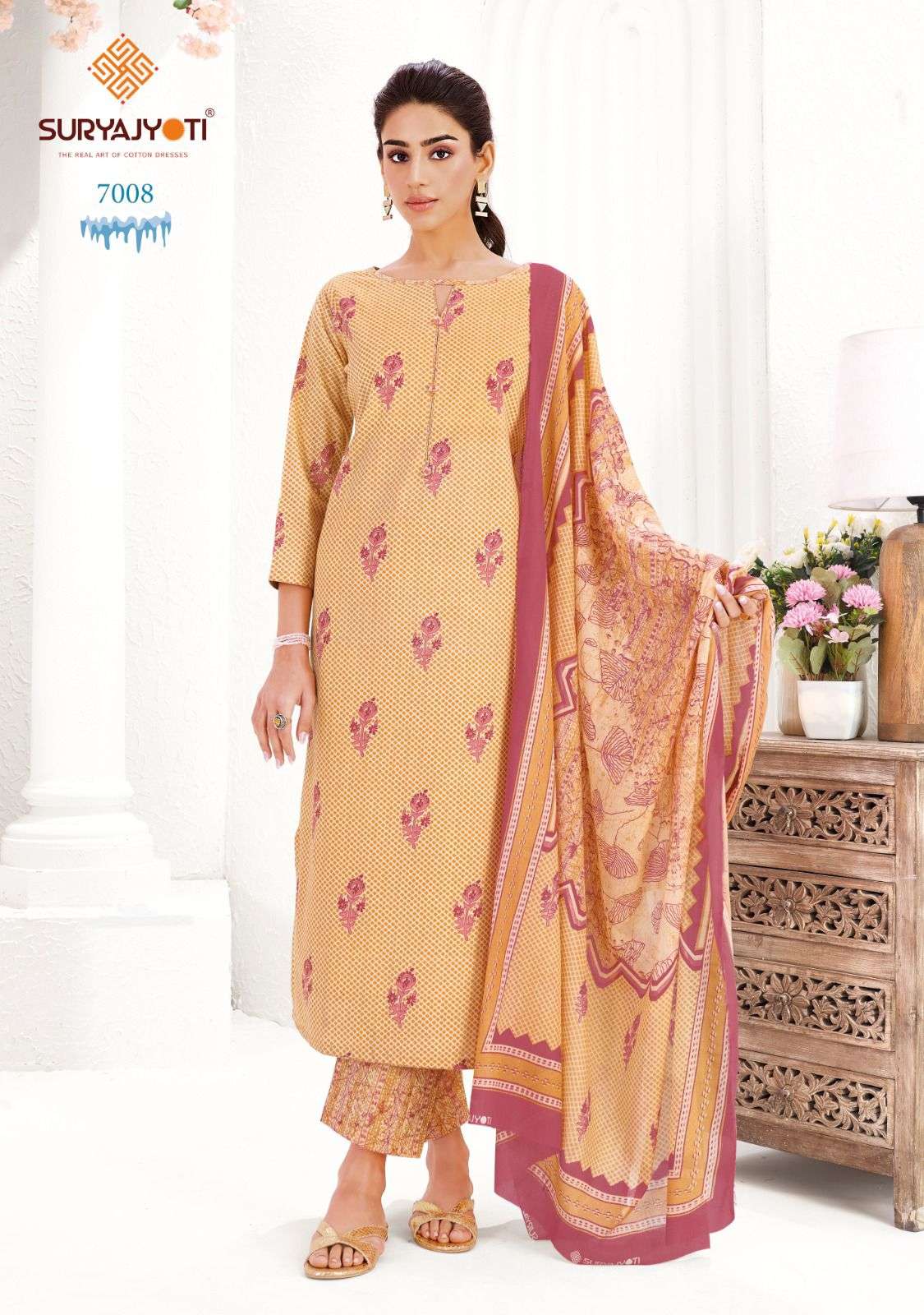Suryajyoti Ice Look Vol 7 Pure Cotton Dress Material - Amrah Wholesale