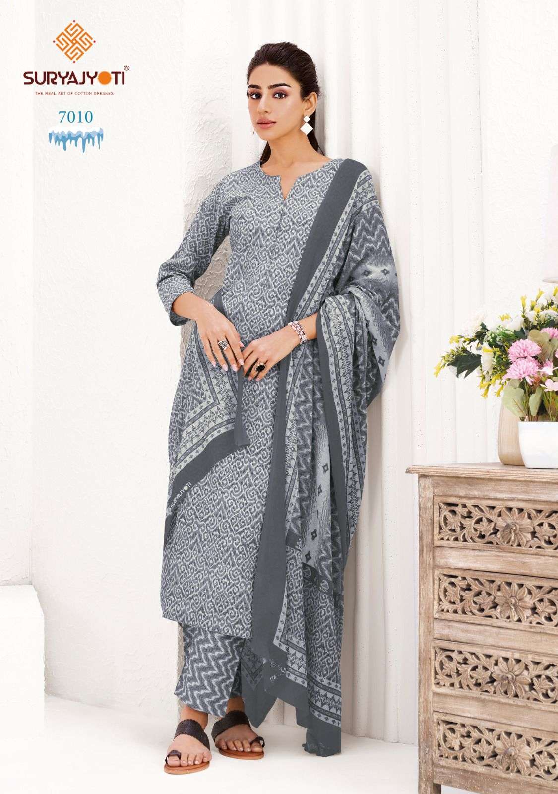 Suryajyoti Ice Look Vol 7 Pure Cotton Dress Material - Amrah Wholesale