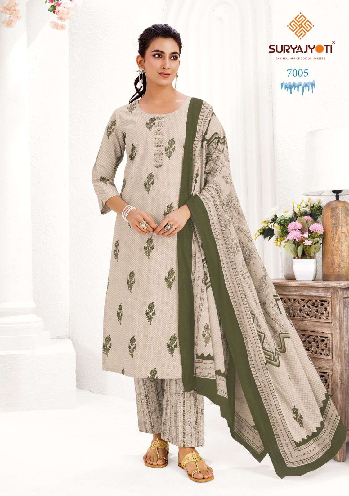 Suryajyoti Ice Look Vol 7 Pure Cotton Dress Material - Amrah Wholesale