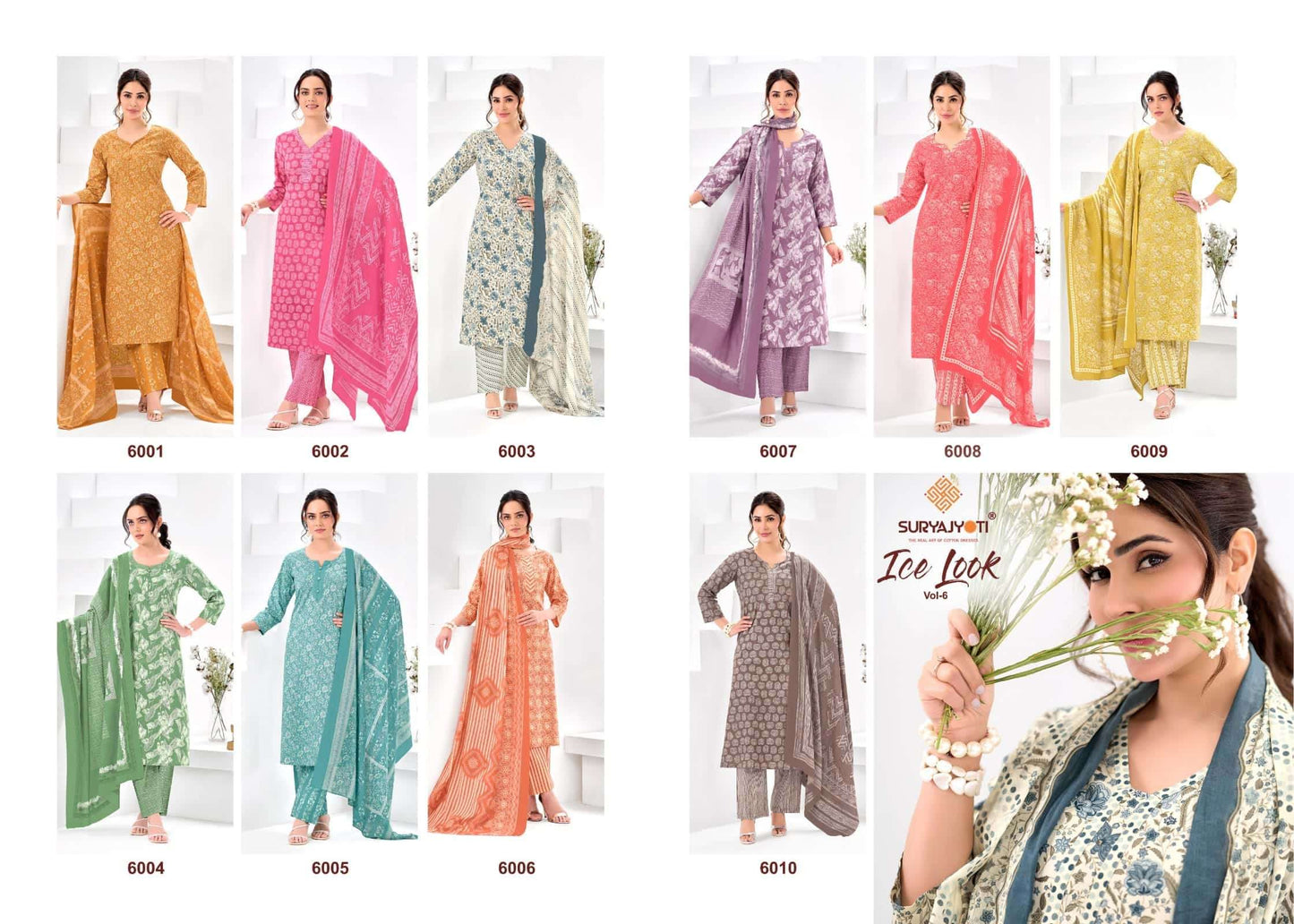 Suryajyoti Ice Look Vol 6 Dress Material - Amrah Wholesale