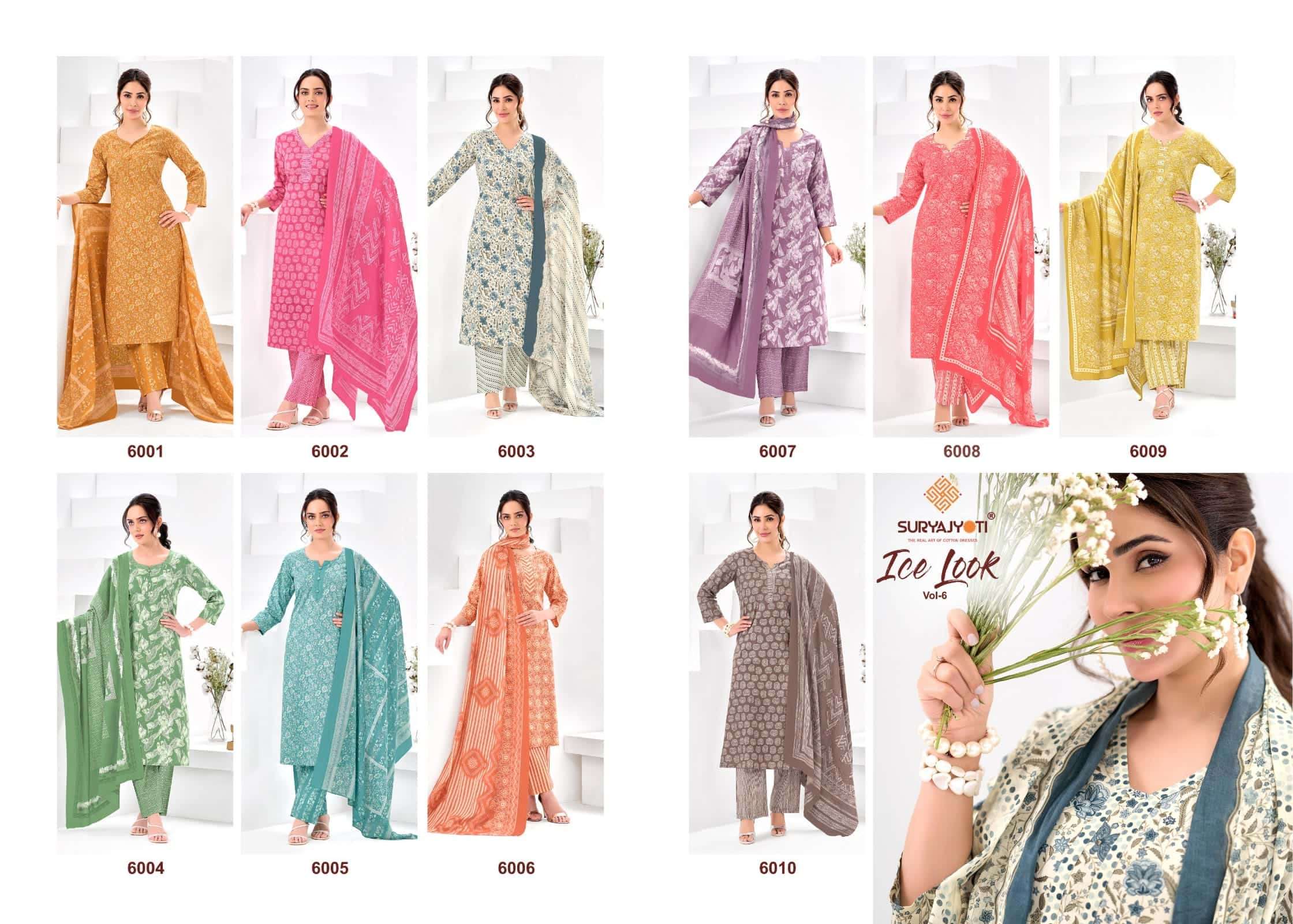 Suryajyoti Ice Look Vol 6 Dress Material - Amrah Wholesale