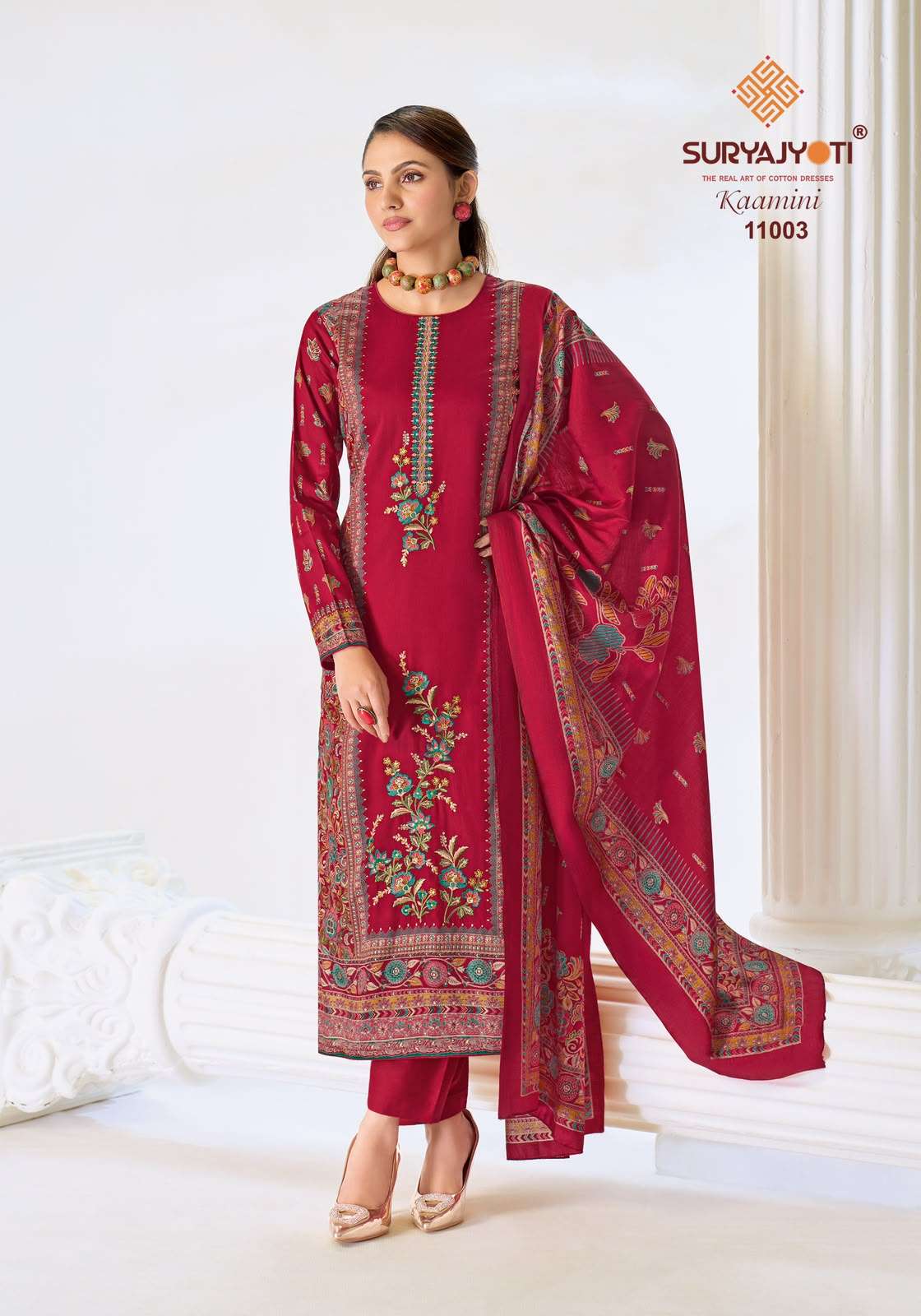 Suryajyoti Kaamini Vol 11 Jam Satin Dress Material