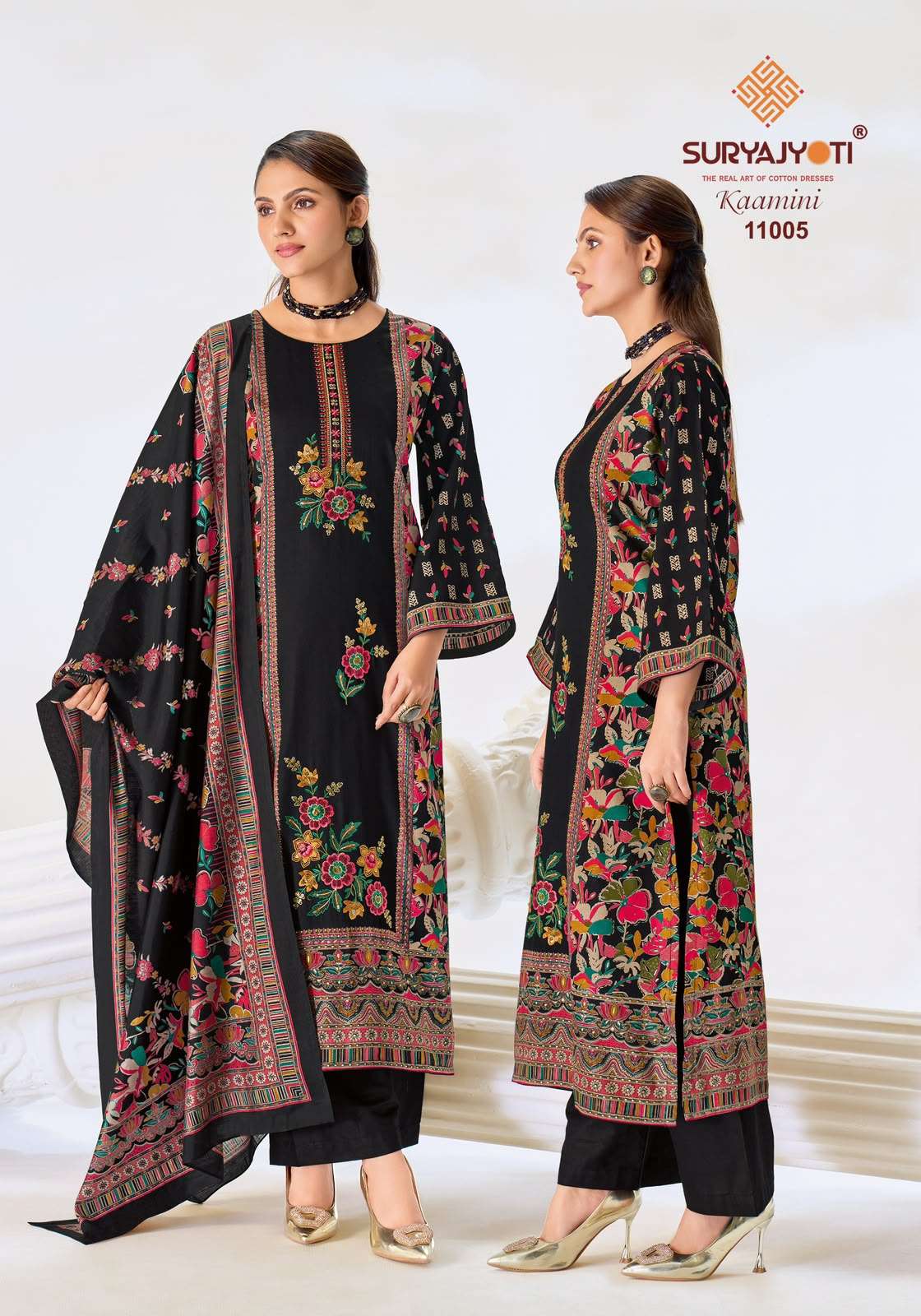Suryajyoti Kaamini Vol 11 Jam Satin Dress Material