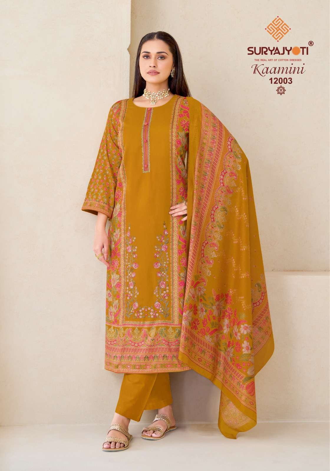 SuryaJyoti Kaamini Vol-12 Satin Printed Unstitched Dress Material