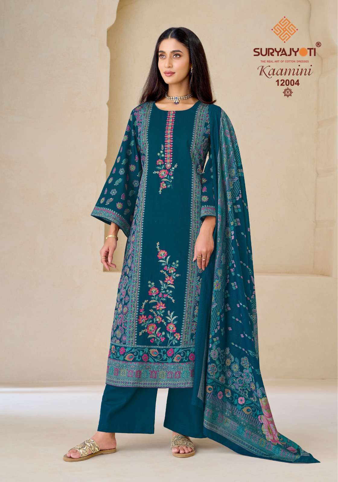 SuryaJyoti Kaamini Vol-12 Satin Printed Unstitched Dress Material
