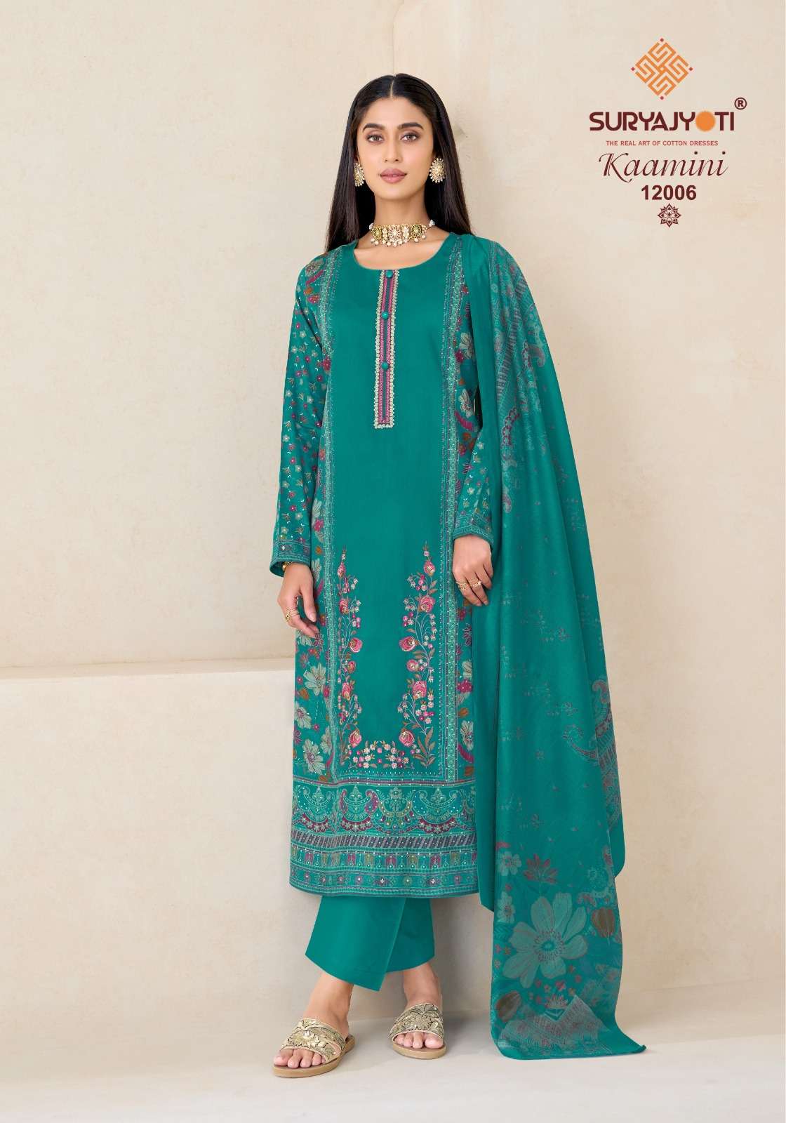SuryaJyoti Kaamini Vol-12 Satin Printed Unstitched Dress Material