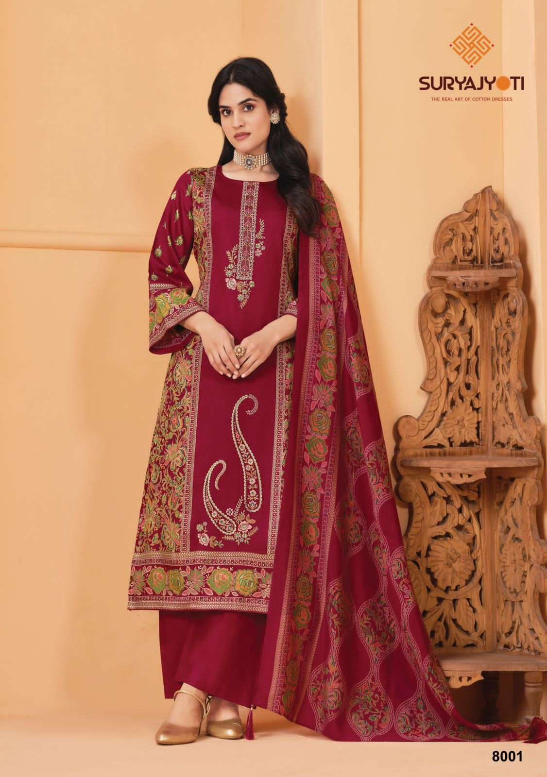 Suryajyoti Kaamini Vol 8 Dress Material Wholesale Catalogue - Amrah Wholesale