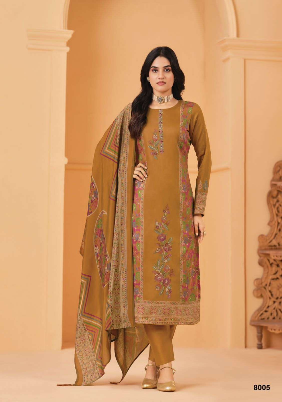 Suryajyoti Kaamini Vol 8 Dress Material Wholesale Catalogue - Amrah Wholesale