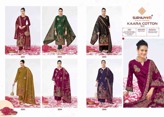 Suryajyoti Kaara Cotton Vol 2 Jam Satin Dress Material