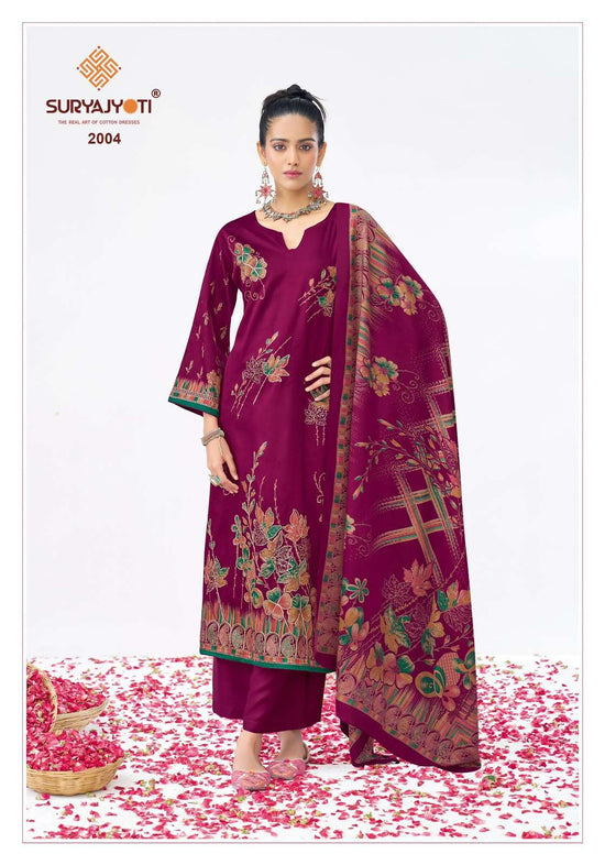 Suryajyoti Kaara Cotton Vol 2 Jam Satin Dress Material