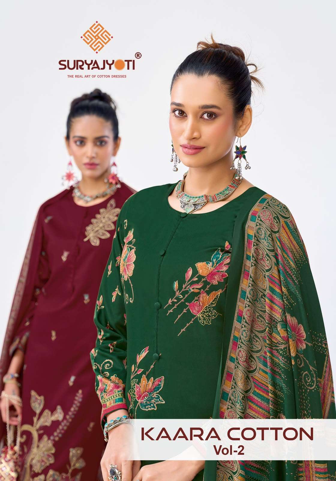 Suryajyoti Kaara Cotton Vol 2 Jam Satin Dress Material