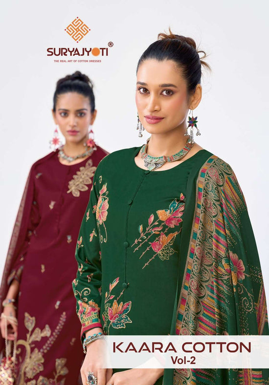Suryajyoti Kaara Cotton Vol 2 Jam Satin Dress Material