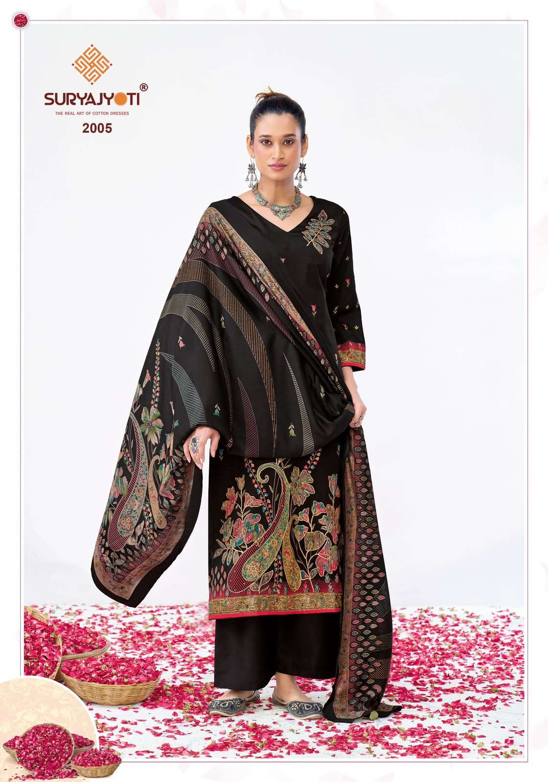 Suryajyoti Kaara Cotton Vol 2 Jam Satin Dress Material