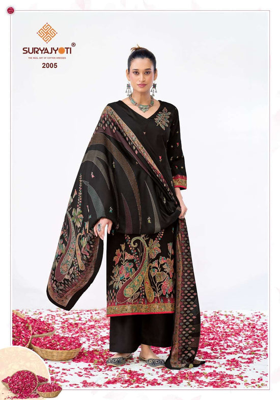Suryajyoti Kaara Cotton Vol 2 Jam Satin Dress Material