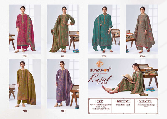Suryajyoti Kajal Vol 7 Pure Modal Silk Dress Material - Amrah Wholesale