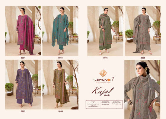 Suryajyoti Kajal Vol 8 Pure Modal Silk Dress Material