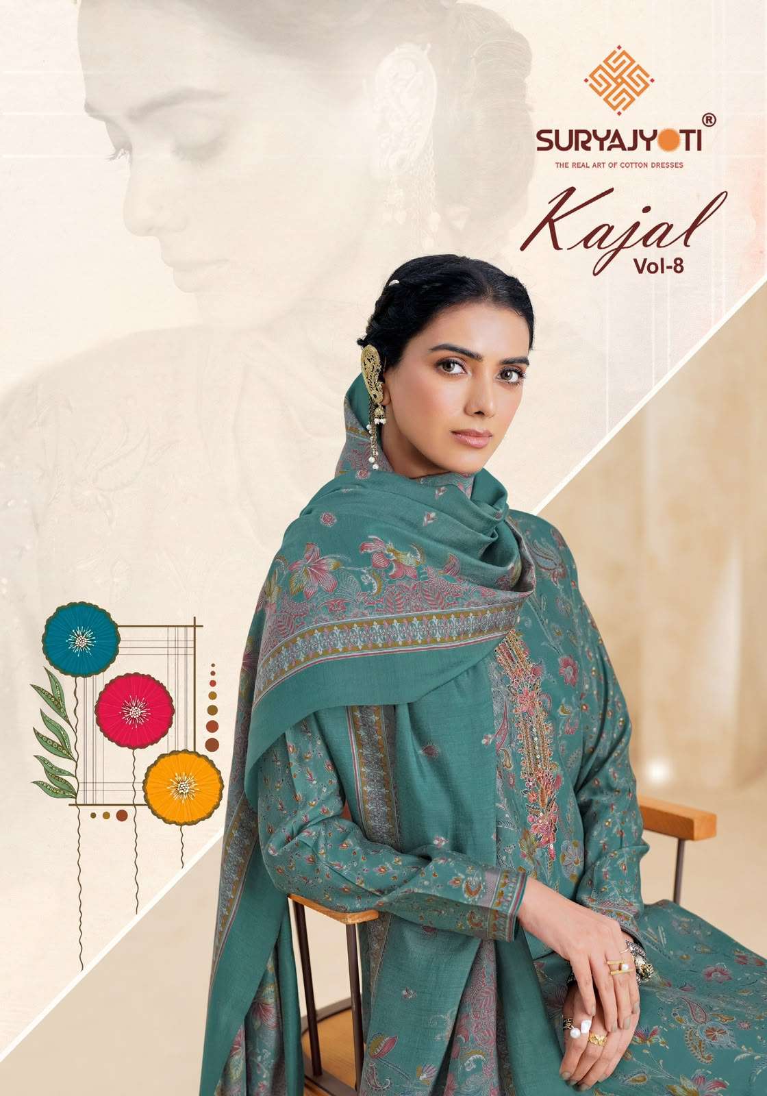 Suryajyoti Kajal Vol 8 Pure Modal Silk Dress Material