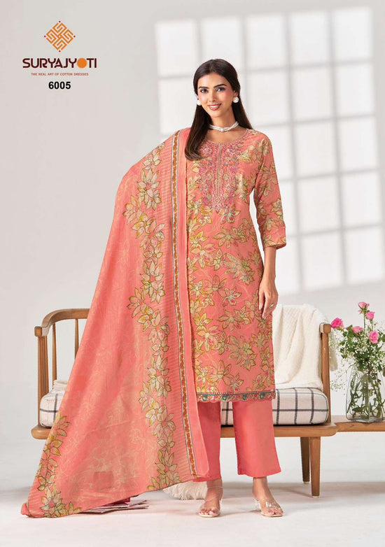 Suryajyoti Kala Vol 6 Pure Cotton Kurti Pant Dupatta Set