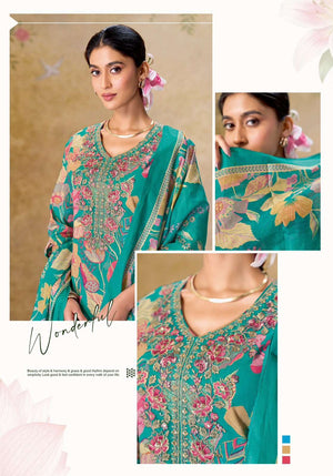 Suryajyoti Kala Vol 7 Pure Cotton Kurti Pant Dupatta Set - Amrah Wholesale