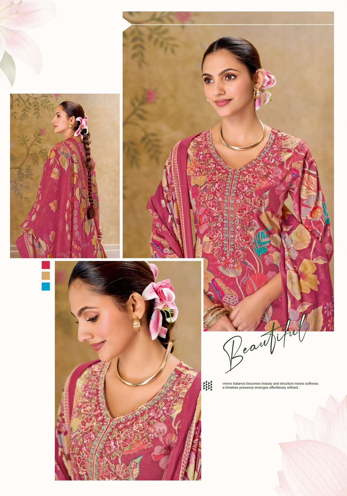 Suryajyoti Kala Vol 7 Pure Cotton Kurti Pant Dupatta Set - Amrah Wholesale