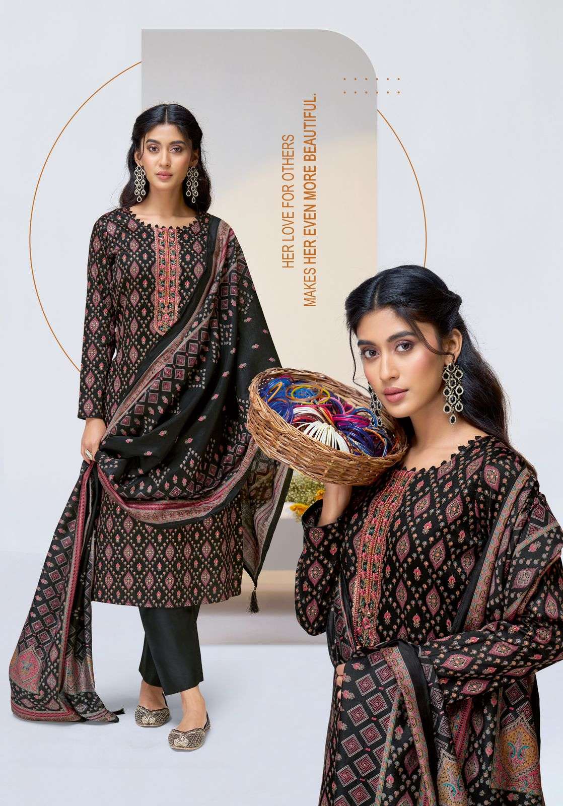 Suryajyoti Kalki Vol 35 Jam Satin Printed Dress Material