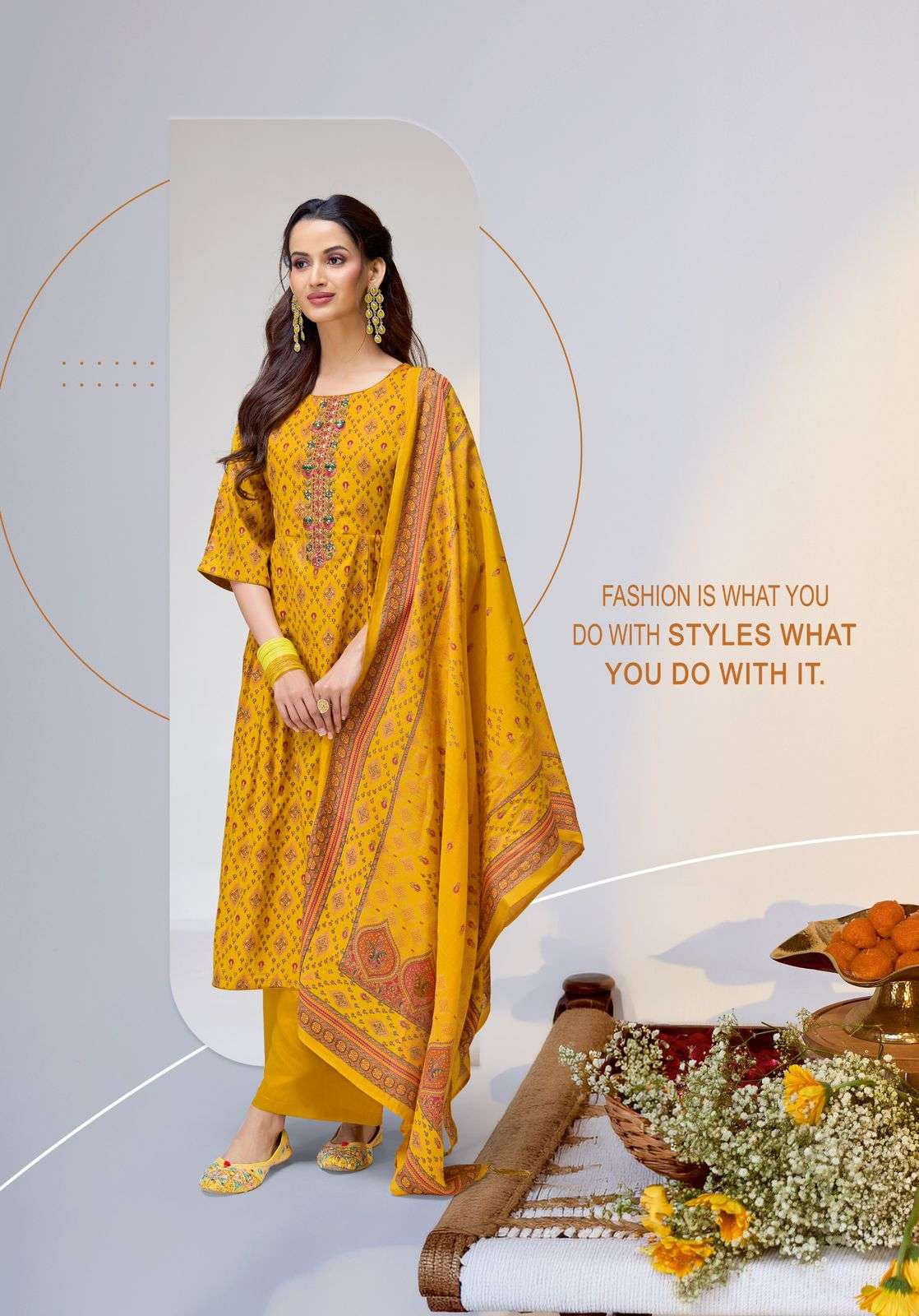 Suryajyoti Kalki Vol 35 Jam Satin Printed Dress Material