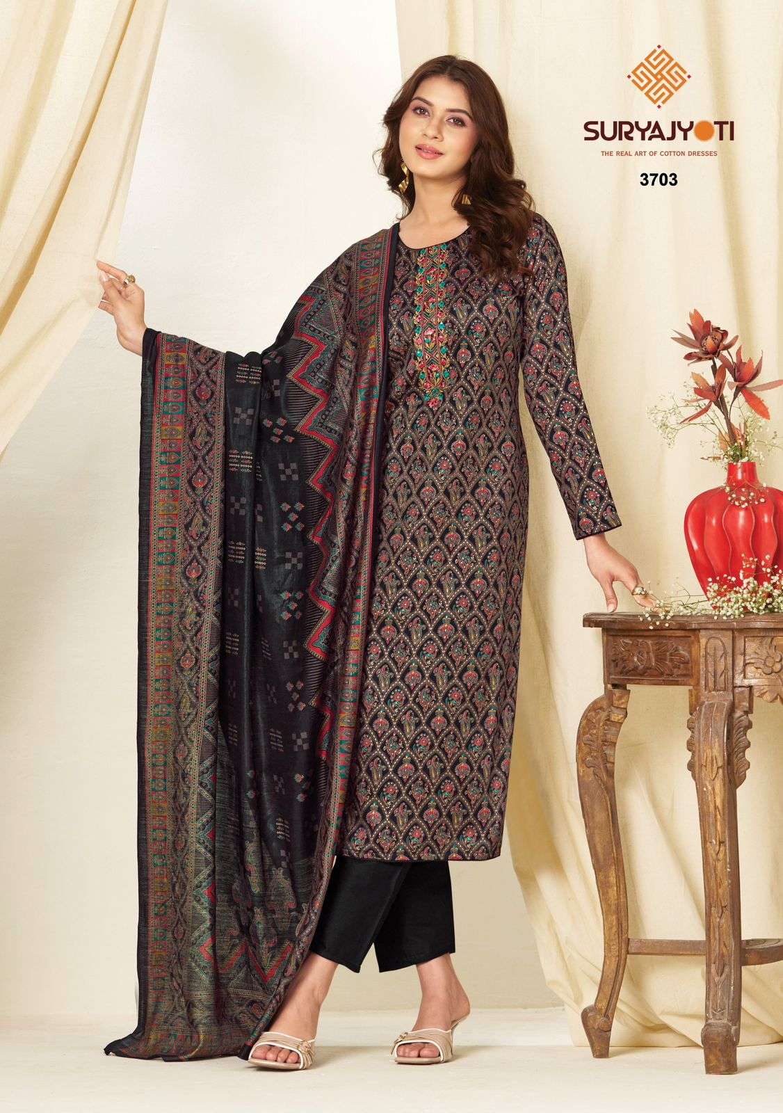Suryajyoti Kalki Vol 37 Jam Satin Dress Material - Amrah Wholesale