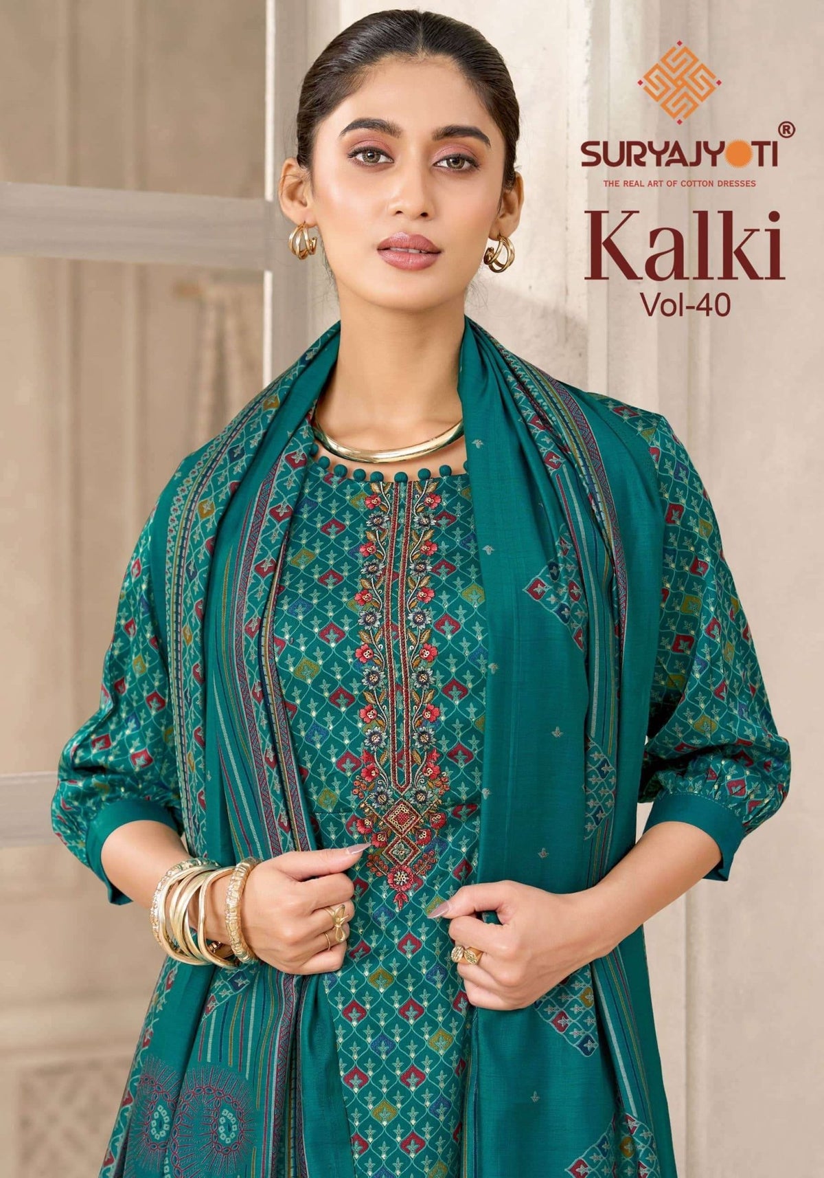 Suryajyoti Kalki Vol 40 Jaam Satin Dress Material - Amrah Wholesale