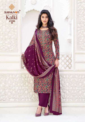 Suryajyoti Kalki Vol 41 Jam Satin Dress Material