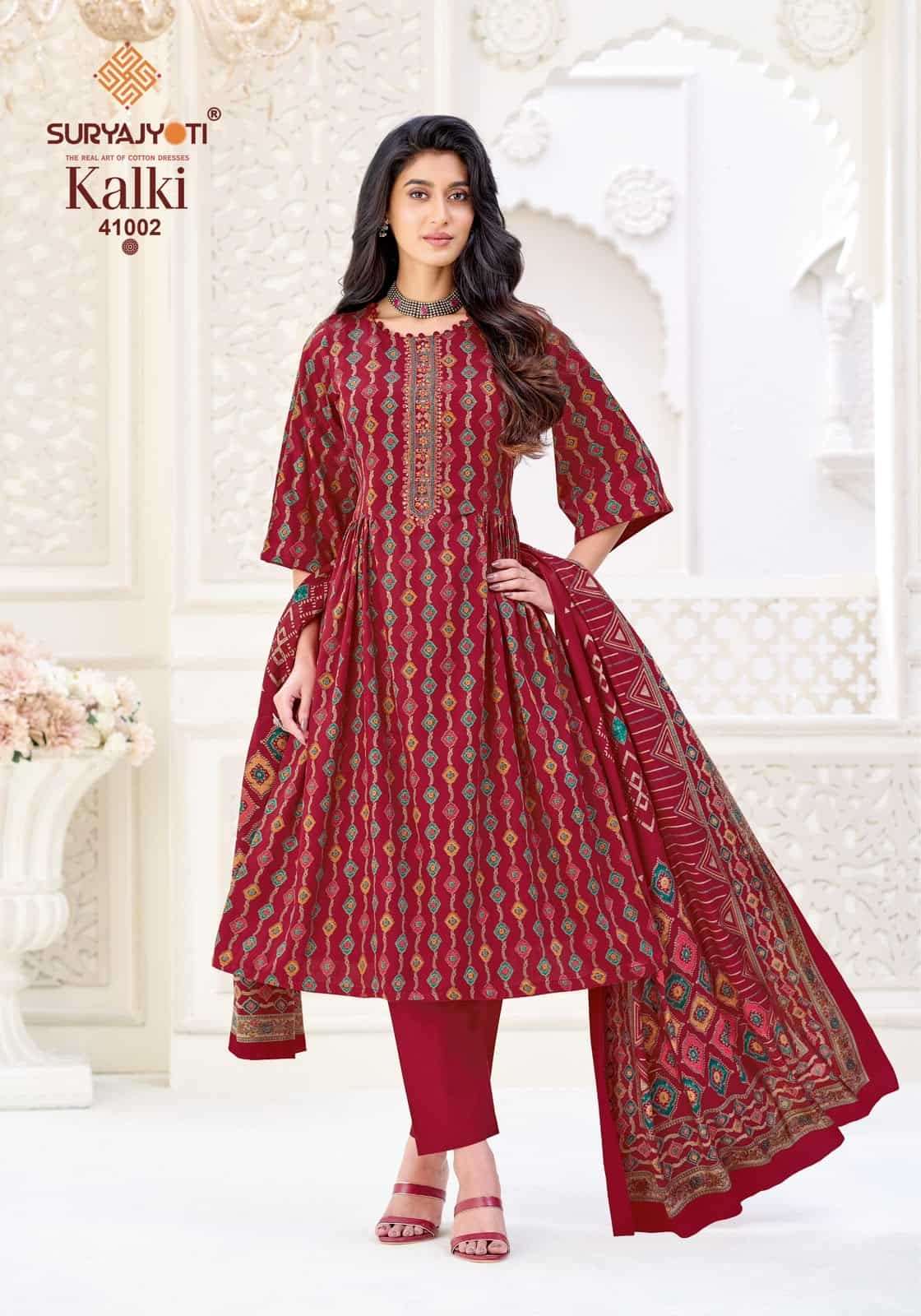 Suryajyoti Kalki Vol 41 Jam Satin Dress Material