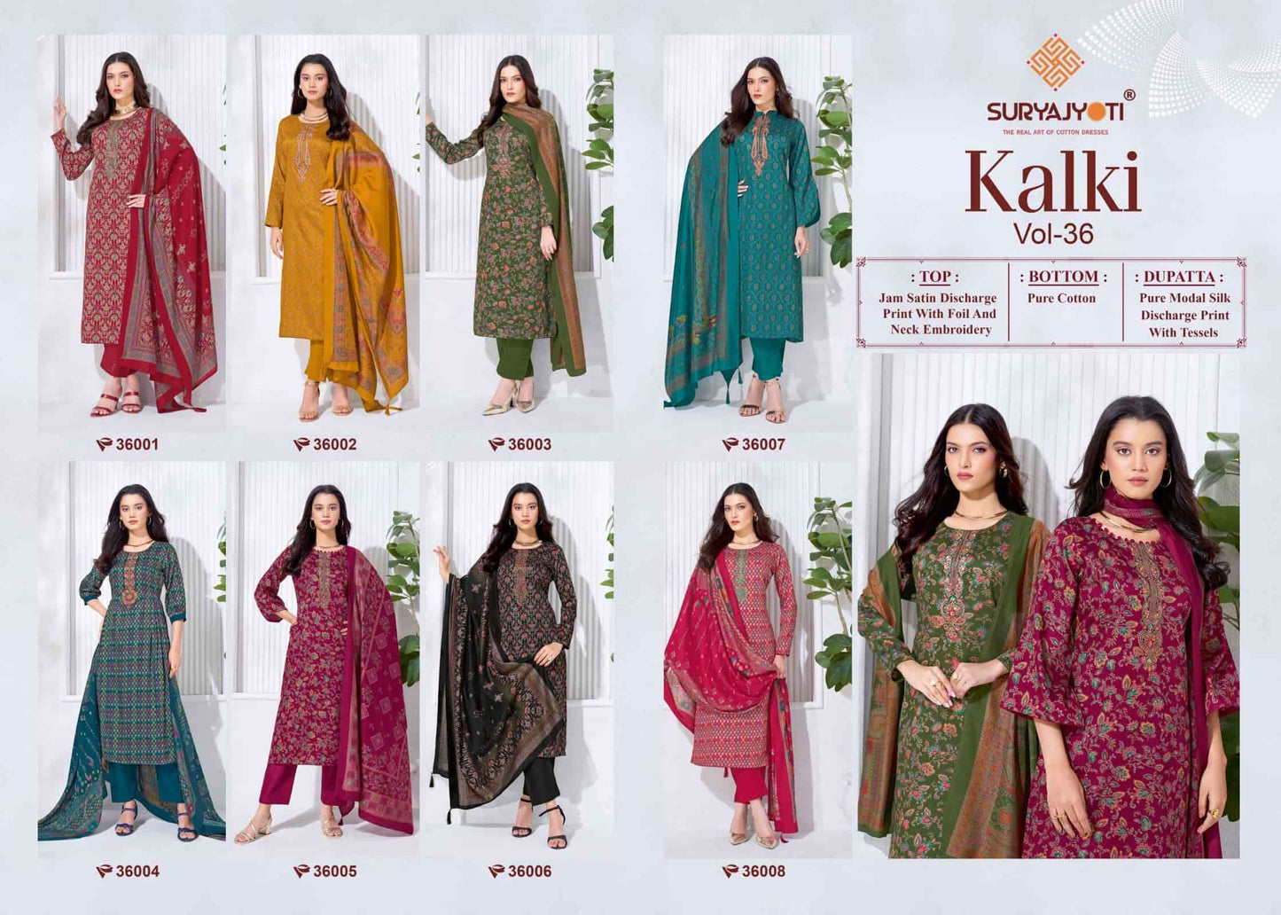 Suryajyoti Kalki Vol 36 Jam Satin Dress Material