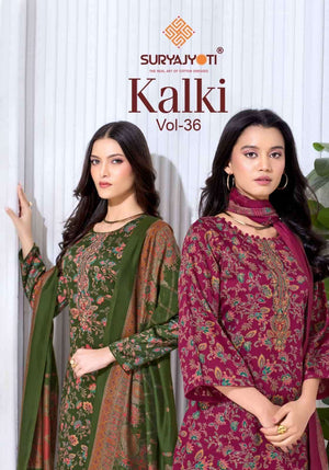 Suryajyoti Kalki Vol 36 Jam Satin Dress Material