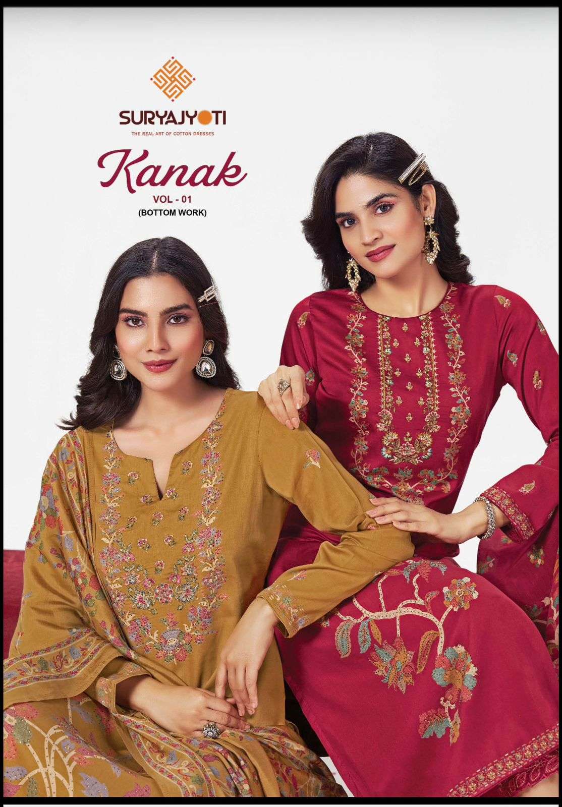 Suryajyoti Kanak Vol 1 Pure Jam Satin Dress Material Collection