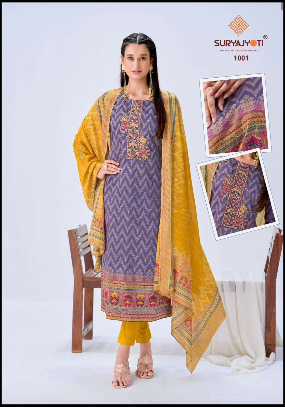 Suryajyoti Karuna Vol 1 Jam Satin Dress Material