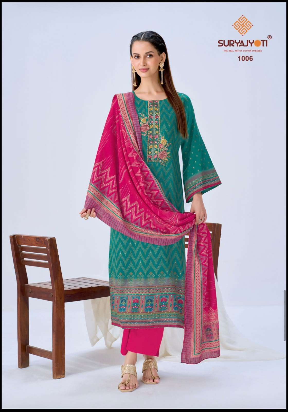 Suryajyoti Karuna Vol 1 Jam Satin Dress Material