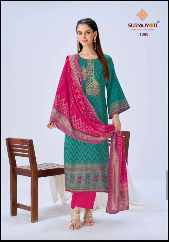 Suryajyoti Karuna Vol 1 Jam Satin Dress Material