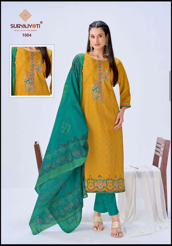 Suryajyoti Karuna Vol 1 Jam Satin Dress Material