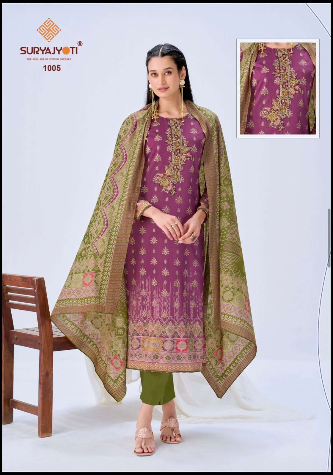 Suryajyoti Karuna Vol 1 Jam Satin Dress Material