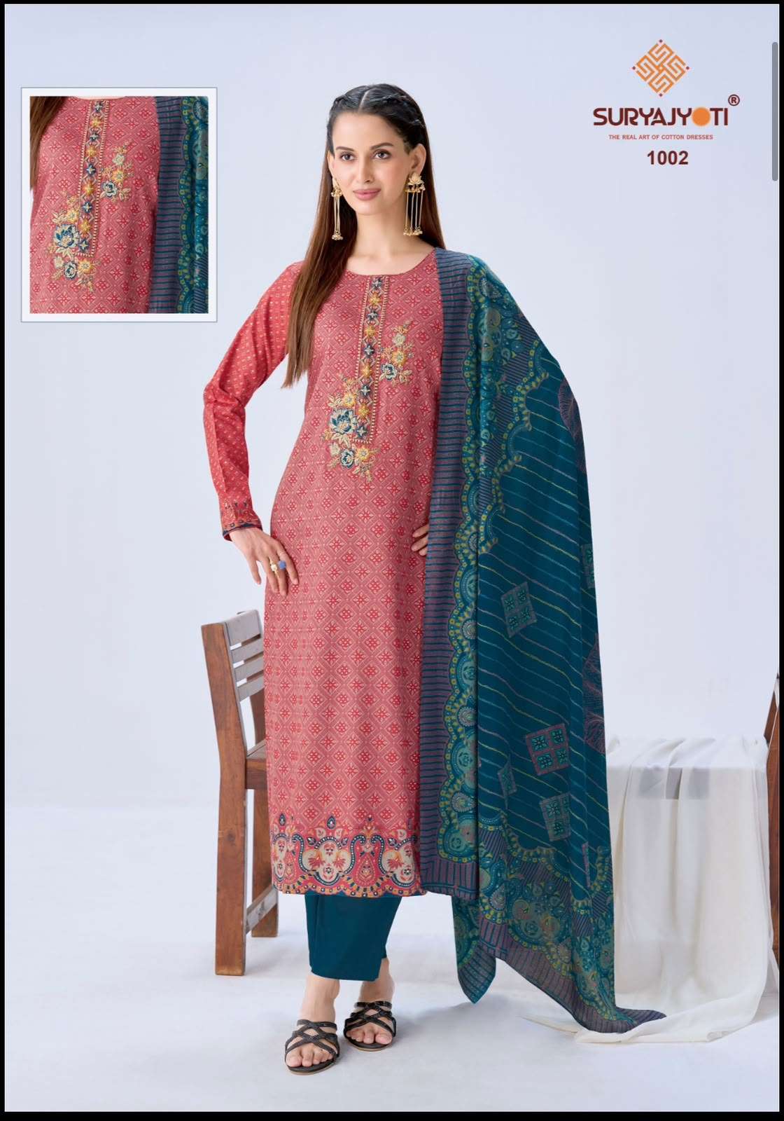 Suryajyoti Karuna Vol 1 Jam Satin Dress Material