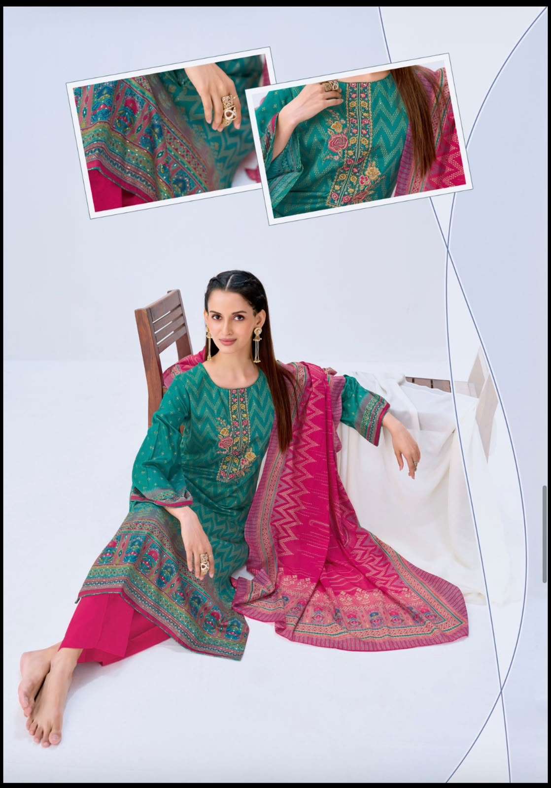 Suryajyoti Karuna Vol 1 Jam Satin Dress Material