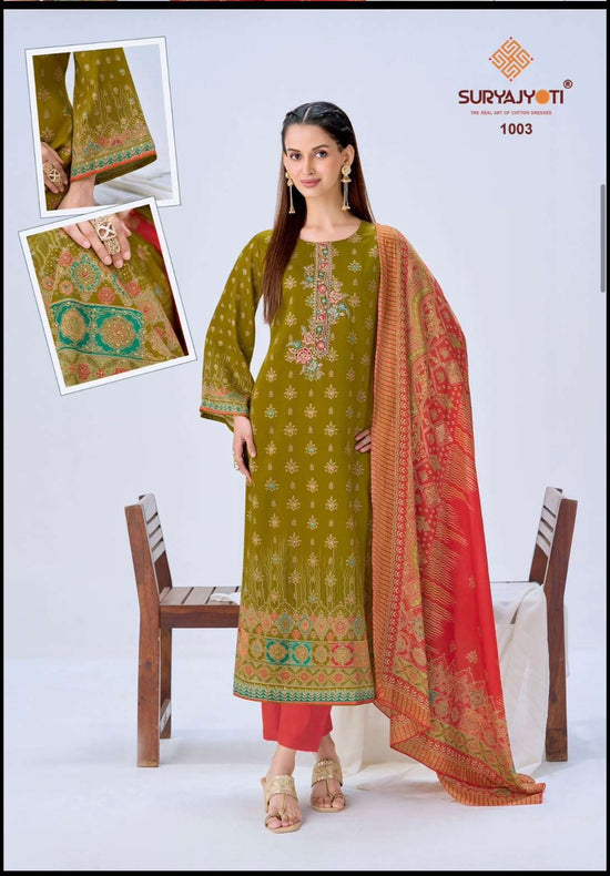 Suryajyoti Karuna Vol 1 Jam Satin Dress Material