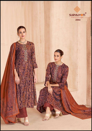 Suryajyoti Kasak Vol 2 Burberry Dress Material