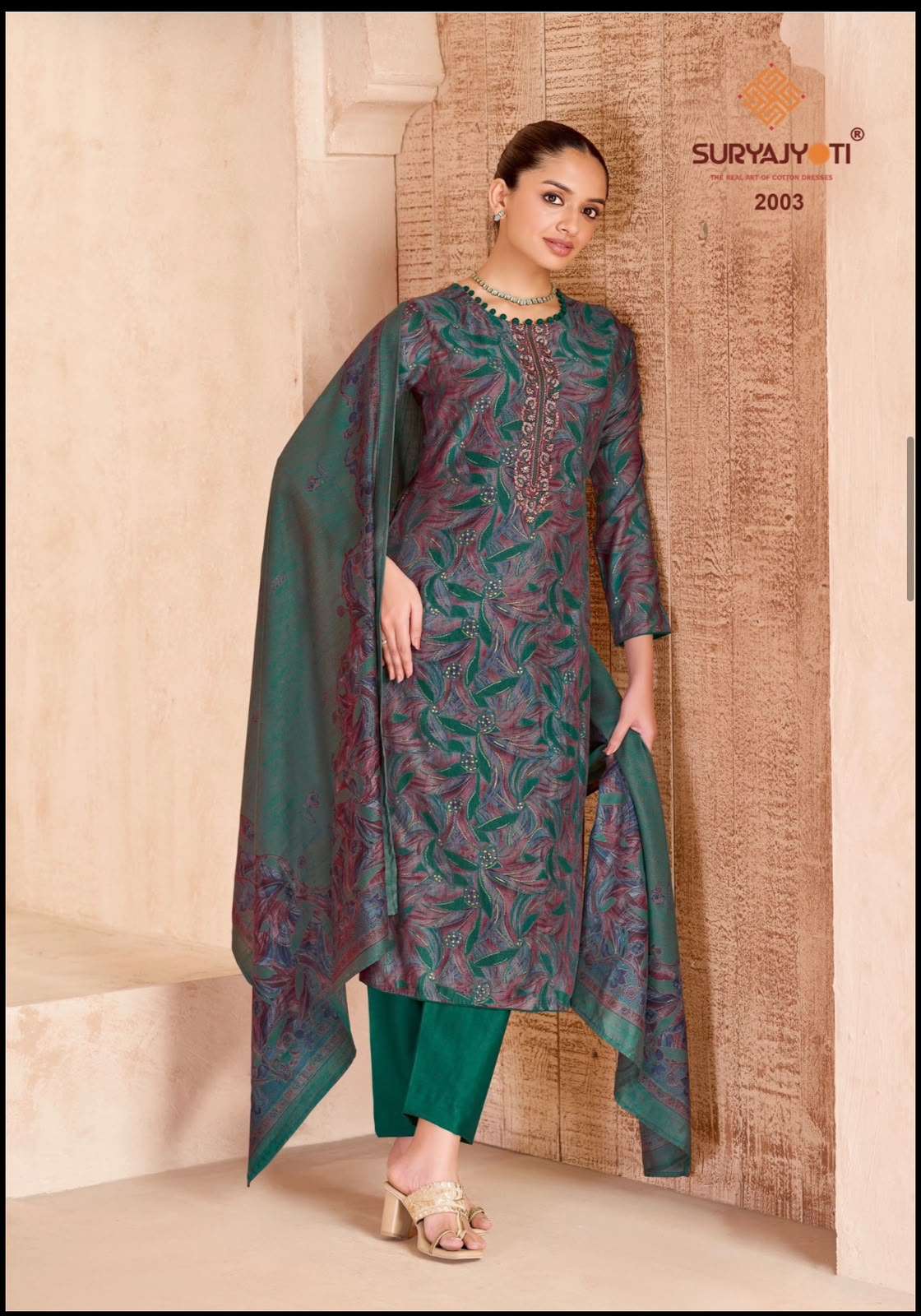 Suryajyoti Kasak Vol 2 Burberry Dress Material