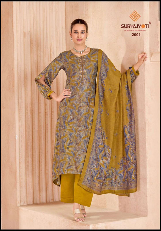 Suryajyoti Kasak Vol 2 Burberry Dress Material