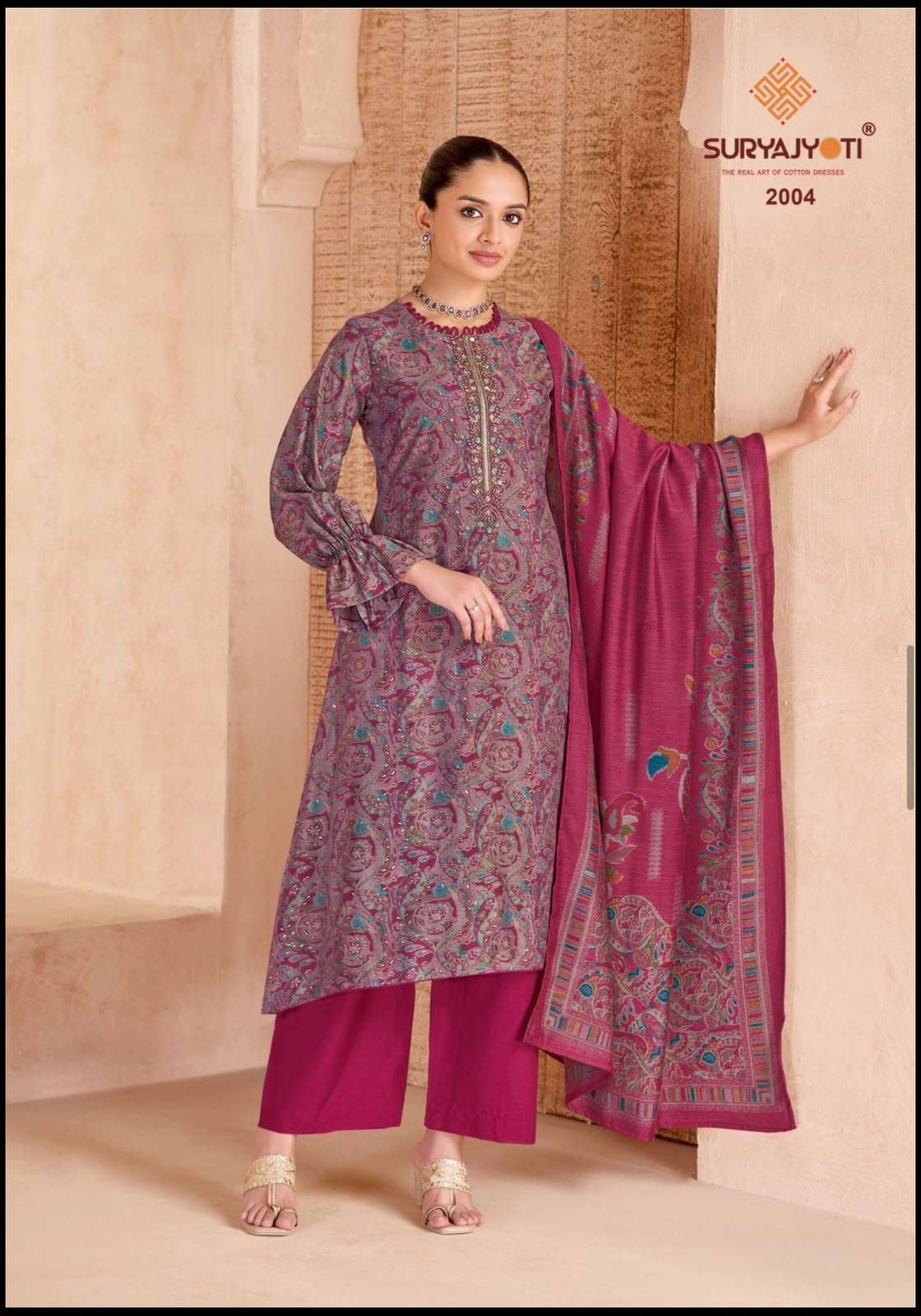 Suryajyoti Kasak Vol 2 Burberry Dress Material